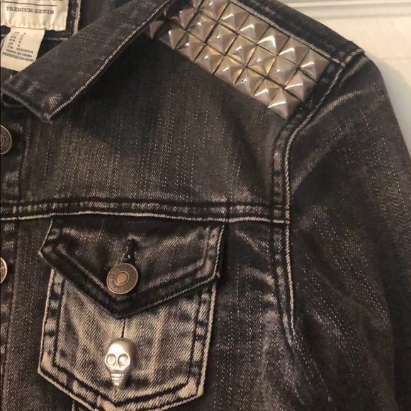 Rocker Faded black jean jacket - Picture 3 of 6
